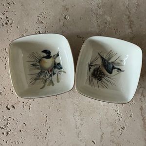 Christmas bowl with birds decoration